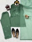 MODERN AMERICAN SILK THREAD WORK TOP BOTTOM WITH DUPATTA FESTIVE WEAR WHOLESALE PRICE ETHNIC GARMENT (12)