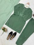 MODERN AMERICAN SILK THREAD WORK TOP BOTTOM WITH DUPATTA FESTIVE WEAR WHOLESALE PRICE ETHNIC GARMENT (12)