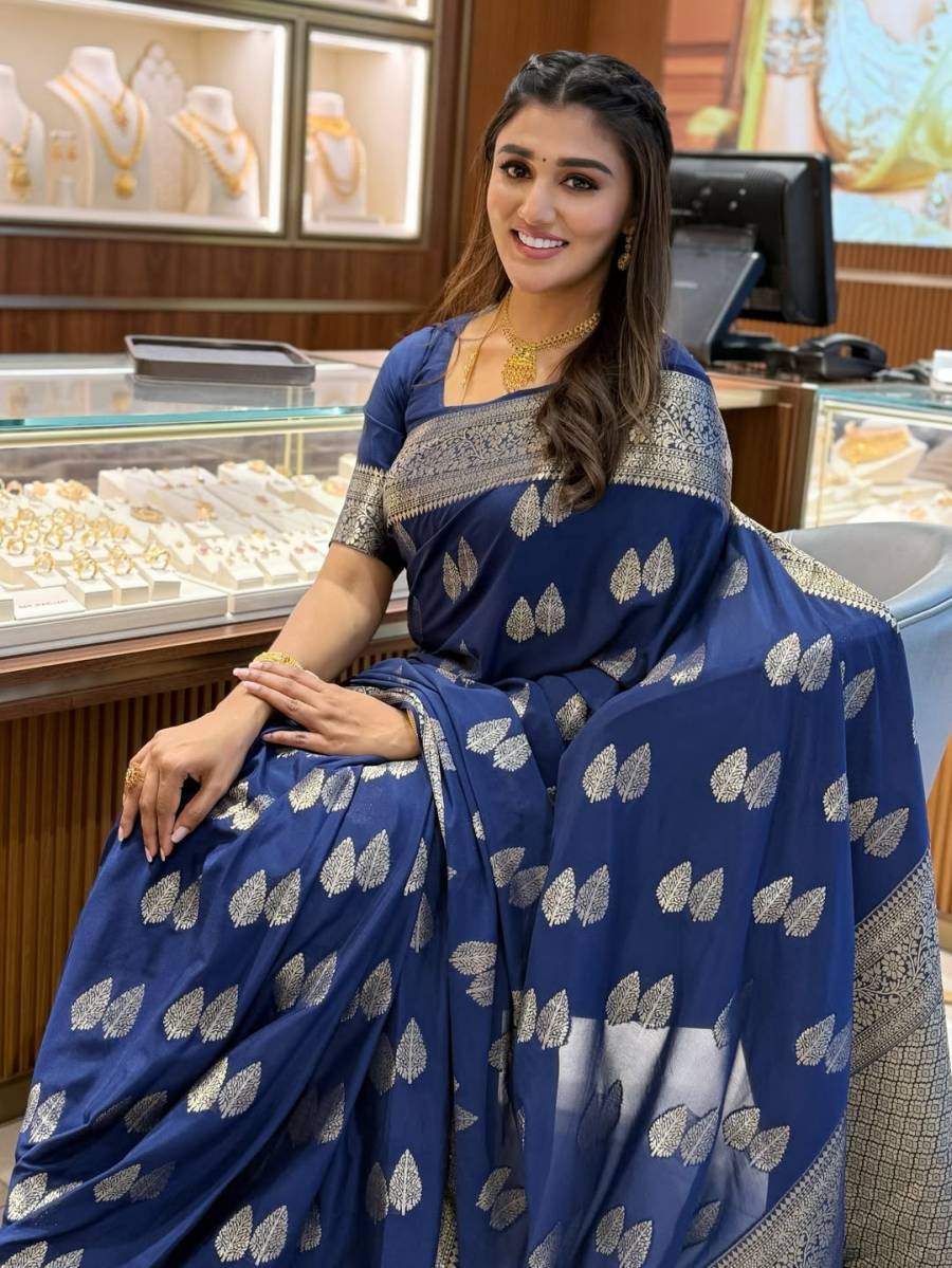 MODERN BANARASI SILK WEAVING WORK SAREE WITH UNSTITCHED BLOUSE FESTIVE WEAR WHOLESALE PRICE ETHNIC GARMENT(10)