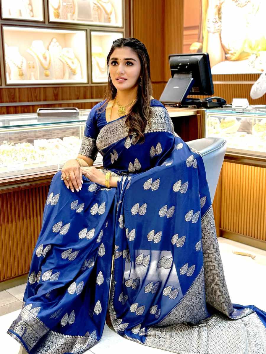 MODERN BANARASI SILK WEAVING WORK SAREE WITH UNSTITCHED BLOUSE FESTIVE WEAR WHOLESALE PRICE ETHNIC GARMENT(11)