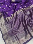 MODERN BANARASI SILK ZARI WOVEN WORK SAREE WITH UNSTITCHED BLOUSE FESTIVE WEAR WHOLESALE PRICE ETHNIC GARMENT (1)