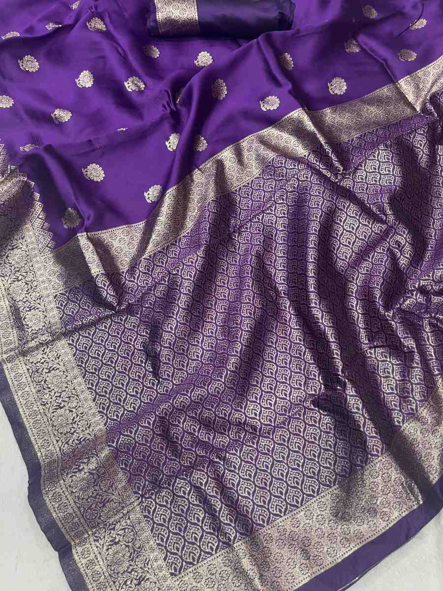 MODERN BANARASI SILK ZARI WOVEN WORK SAREE WITH UNSTITCHED BLOUSE FESTIVE WEAR WHOLESALE PRICE ETHNIC GARMENT (4)
