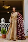 MODERN BANARASI VISCOSE KALI PATTERN LEHENGA WITH REAL MIRROR HANDWORK BLOUSE AND DUPATTA WEDDING WEAR WHOLESALE PRICE ETHNIC GARMENT (4)