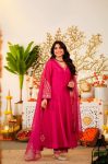 MODERN CHANDERI SILK SEQUENCE EMBROIDERY WORK TOP BOTTOM WITH DUPATTA FESTIVE WEAR WHOLESALE PRICE ETHNIC GARMENT (3)