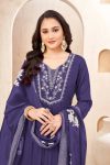 MODERN CHINON EMBROIDERY, SEQUENCE & CODING WORK TOP BOTTOM WITH DUPATTA FESTIVE WEAR WHOLESALE PRICE ETHNIC GARMENT (2)