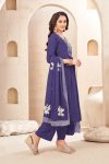 MODERN CHINON EMBROIDERY, SEQUENCE & CODING WORK TOP BOTTOM WITH DUPATTA FESTIVE WEAR WHOLESALE PRICE ETHNIC GARMENT (2)