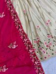 MODERN CHINON EMBROIDERY THREAD & SEQUENCE WORK LEHENGA CHOLI WITH DUPATTA WEDDING WEAR WHOLESALE PRICE ETHNIC GARMENT (13)
