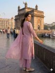 MODERN CHINON SEQUENCE EMBROIDERY WORK TOP BOTTOM WITH DUPATTA FESTIVE WEAR WHOLESALE PRICE ETHNIC GARMENT (3)