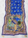 MODERN CHINON SILK DIGITAL PRINTED MIRROR HANDWORK, PIPING BORDER SAREE WITH UNSTITCHED BLOUSE FESTIVE WEAR WHOLESALE PRICE ETHNIC GARMENT (4)