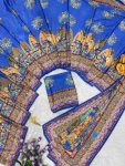 MODERN CHINON SILK DIGITAL PRINTED MIRROR HANDWORK, PIPING BORDER SAREE WITH UNSTITCHED BLOUSE FESTIVE WEAR WHOLESALE PRICE ETHNIC GARMENT (4)