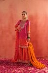 MODERN CHINON SILK EMBROIDERY SEQUENCE AND CODING WITH DIGITAL PRINT WORK TOP PALAZZO WITH DUPATTA FESTIVE WEAR WHOLESALE PRICE ETHNIC GARMENT (6)