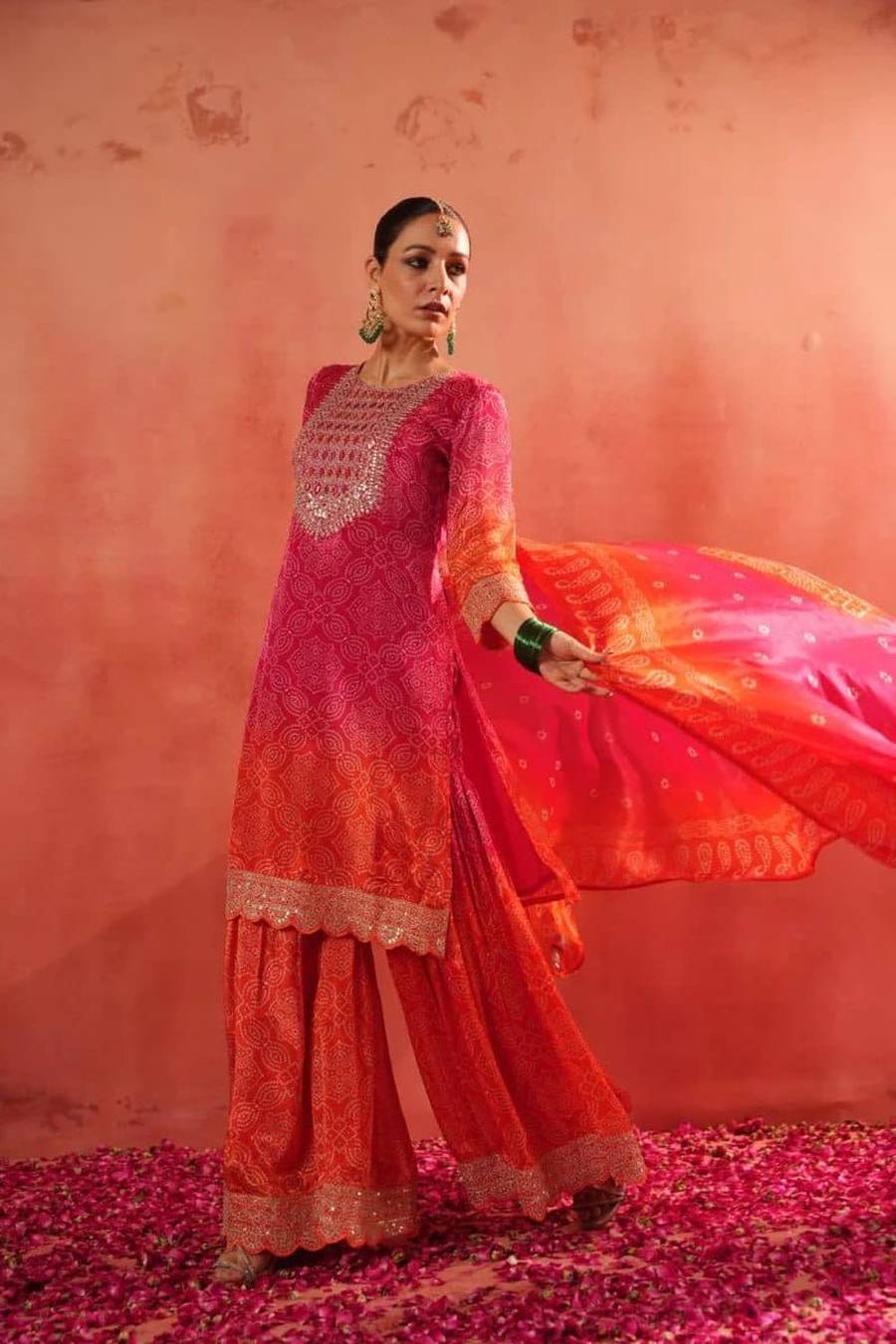 MODERN CHINON SILK EMBROIDERY SEQUENCE AND CODING WITH DIGITAL PRINT WORK TOP PALAZZO WITH DUPATTA FESTIVE WEAR WHOLESALE PRICE ETHNIC GARMENT (7)