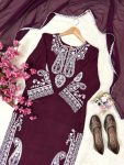 MODERN CHINON SILK THREAD EMBROIDERY WORK TOP PALAZZO WITH DUPATTA FESTIVE WEAR WHOLESALE PRICE ETHNIC GARMENT (2)
