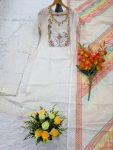 MODERN COTTON CHECKS EMBROIDERY WORK TOP BOTTOM WITH DUPATTA FESTIVE WEAR WHOLESALE PRICE ETHNIC GARMENT (2)