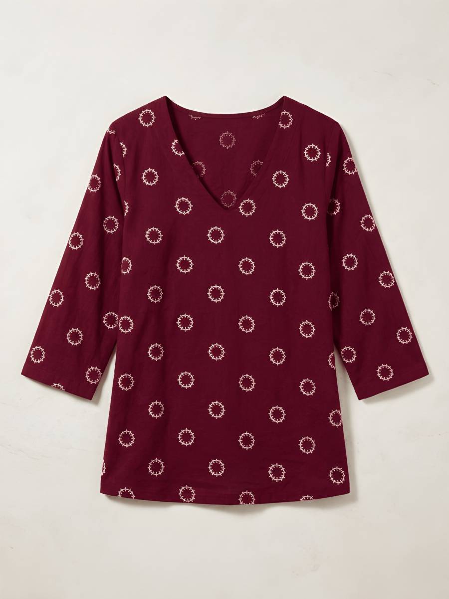 MODERN COTTON PRINTED WORK TOP CASUAL WEAR WHOLESALE PRICE ETHNIC GARMENT (1)