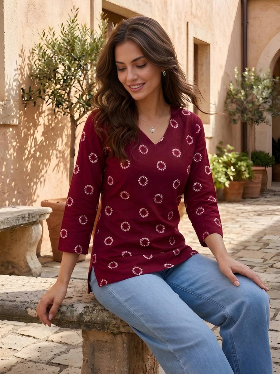 MODERN COTTON PRINTED WORK TOP CASUAL WEAR WHOLESALE PRICE ETHNIC GARMENT (5)