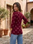 MODERN COTTON PRINTED WORK TOP CASUAL WEAR WHOLESALE PRICE ETHNIC GARMENT (6)
