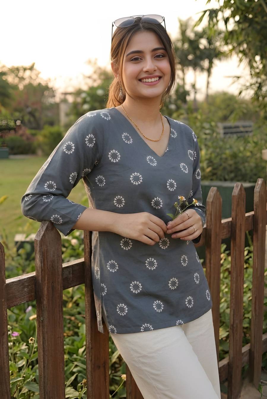 MODERN COTTON PRINTED WORK TOP DAILY WEAR WHOLESALE PRICE ETHNIC GARMENT (4)
