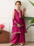 MODERN COTTON SILK EMBROIDERY WORK TOP PALAZZO WITH DUPATTA FESTIVE WEAR WHOLESALE PRICE ETHNIC GARMENT (3)