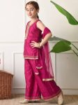 MODERN COTTON SILK EMBROIDERY WORK TOP PALAZZO WITH DUPATTA FESTIVE WEAR WHOLESALE PRICE ETHNIC GARMENT (3)