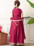 MODERN COTTON SILK EMBROIDERY WORK TOP PALAZZO WITH DUPATTA FESTIVE WEAR WHOLESALE PRICE ETHNIC GARMENT (3)