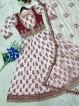 MODERN CREPE DIGITAL PRINT WITH EMBROIDERY SEQUENCE WORK GOWN WITH DUPATTA FESTIVE WEAR WHOLE PRICE ETHNIC GARMENT (9)