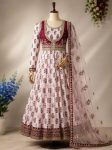 MODERN CREPE DIGITAL PRINT WITH EMBROIDERY SEQUENCE WORK GOWN WITH DUPATTA FESTIVE WEAR WHOLE PRICE ETHNIC GARMENT (9)