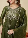 MODERN CRUNCHY SILK EMBROIDERY WORK TOP PALAZZO WITH DUPATTA FESTIVE WEAR WHOLESALE PRICE ETHNIC GARMENT (17)
