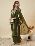 MODERN CRUNCHY SILK EMBROIDERY WORK TOP PALAZZO WITH DUPATTA FESTIVE WEAR WHOLESALE PRICE ETHNIC GARMENT (17)