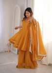 MODERN CRUNCHY SILK ZARKAN WORK TOP PALAZZO WITH DUPATTA FESTIVE WEAR WHOLESALE PRICE ETHNIC GARMENT (7)