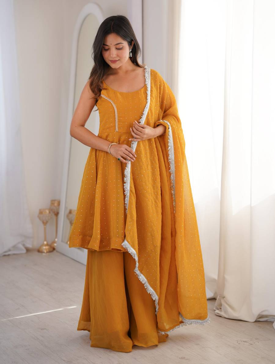 MODERN CRUNCHY SILK ZARKAN WORK TOP PALAZZO WITH DUPATTA FESTIVE WEAR WHOLESALE PRICE ETHNIC GARMENT (7)
