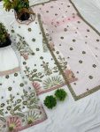 MODERN FAUX GEORGETTE EMBROIDERY SEQUENCE WORK TOP SHARARA WITH DUPATTA WEDDING WEAR WHOLESALE PRICE ETHNIC GARMENT (2)