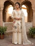 MODERN FENDY BEADS WITH SEQUENCE EMBROIDERY WORK TOP PALAZZO WITH DUPATTA OFF WHITE