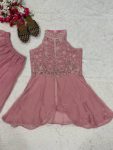 MODERN FENDY CRUSH BEADS HAND WORK AND MOTI WORK TOP WITH PALAZZO SET PARTY WEAR WHOLESALE PRICE ETHNIC GARMENT (2)