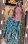 MODERN FENDY CRUSH SILK SEQUENCE EMBROIDERY WORK TOP PALAZZO WITH DUPATTA WEDDING WEAR WHOLESALE PRICE ETHNIC GARMENT (2)