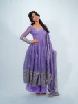MODERN FENDY SATIN EMBROIDERY WORK WITH FANCY LACE WORK GOWN BOTTOM WITH DUPATTA FESTIVE WEAR WHOLESALE PRICE ETHNIC GARMENT (2)