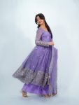 MODERN FENDY SATIN EMBROIDERY WORK WITH FANCY LACE WORK GOWN BOTTOM WITH DUPATTA FESTIVE WEAR WHOLESALE PRICE ETHNIC GARMENT (2)