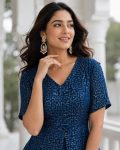 MODERN FENDY SATIN SEQUENCE AND PIPE EMBROIDERY WORK BLOUSE AND PLAIN LEHENGA FESTIVE WEAR WHOLESALE PRICE ETHNIC GARMENT (10)