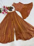 MODERN FENDY SILK BEADS HAND WORK AND MOTI WORK TOP WITH PALAZZO SET PARTY WEAR WHOLESALE PRICE ETHNIC GARMENT (16)