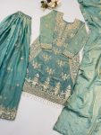 MODERN FENDY SILK EMBROIDERY BEADS WORK TOP PALAZZO WITH DUPATTA FESTIVE WEAR WHOLESALE PRICE ETHNIC GARMENT (3)
