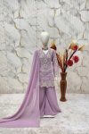 MODERN GEORGETTE EMBROIDERY 3 MM SEQUENCE WORK KID’S TOP PALAZZO WITH DUPATTA FESTIVE WEAR WHOLESALE PRICE ETHNIC GARMENT(7)