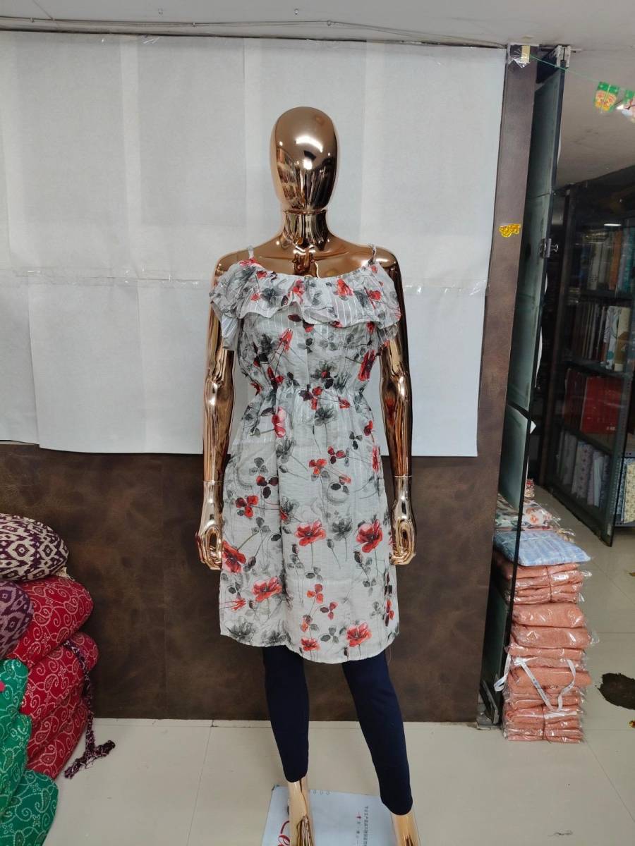 MODERN GEORGETTE SEQUENCE LINE PRINT WORK ONE PIECE DRESS PARTY WEAR WHOLESALE PRICE ETHNIC GARMENT (7)