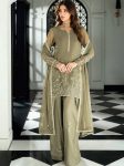 MODERN GEORGETTE THREAD WITH  SEQUENCE  WORK TOP PALAZZO WITH DUPATTA MINT