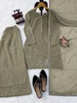 MODERN GEORGETTE THREAD WITH SEQUENCE WORK TOP PALAZZO WITH DUPATTA FESTIVE WEAR WHOLESALE PRICE ETHNIC GARMENT (13)
