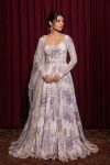 MODERN GEROGETTE DIGITAL PRINT WITH PEARL WORK GOWN WITH DUPATTA WEDDING WEAR WHOLESALE PRICE ETHNIC GARMENT (12)
