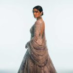 MODERN GEROGETTE DIGITAL PRINT WITH PEARL WORK GOWN WITH DUPATTA WEDDING WEAR WHOLESALE PRICE ETHNIC GARMENT (12)