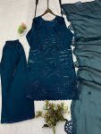 MODERN GLASS ROMAN SEQUENCE EMBROIDERY WITH CUT WORK TOP PALAZZO WITH DUPATTA DAILY WEAR WHOLESALE PRICE ETHNIC GARMENT (2)