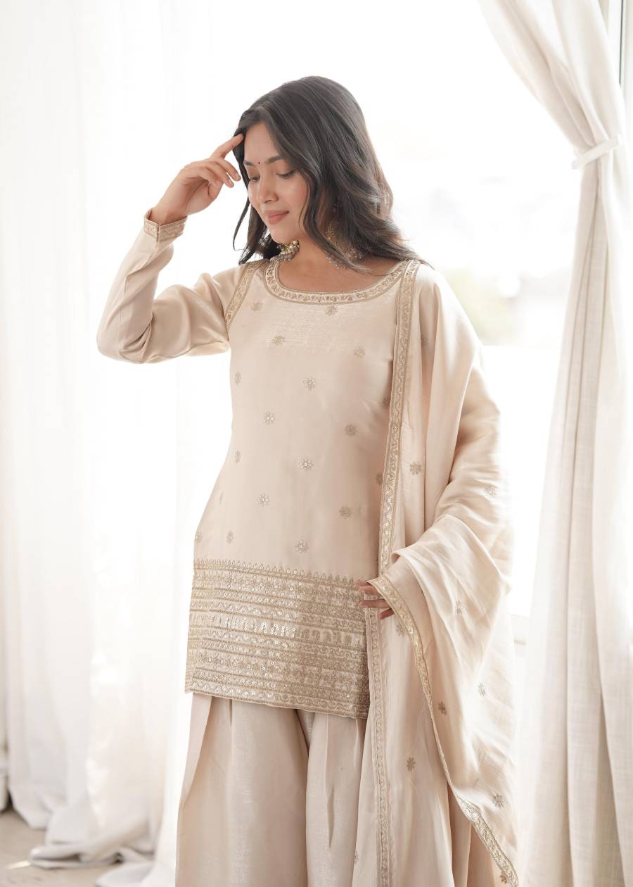 MODERN GLASS ROMAN SILK EMBROIDERY SEQUENCE DORI AND JARI WORK TOP PATIYALA WITH DUPATTA FESTIVE WEAR WHOLESALE PRICE ETHNIC GARMENT (8)