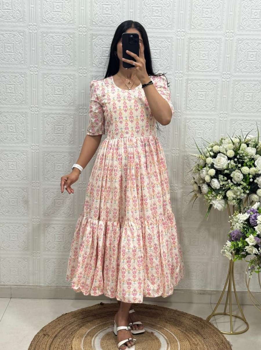 MODERN HAKOBA COTTON PRINTED WORK ONE PIECE DRESS DAILY WEAR WHOLESALE PRICE ETHNIC GARMENT (13)