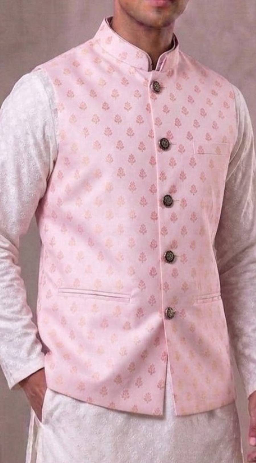 MODERN JACQUARD MENS ONLY KOTI WEDDING WEAR WHOLESALE PRICE ETHNIC GARMENT (3)